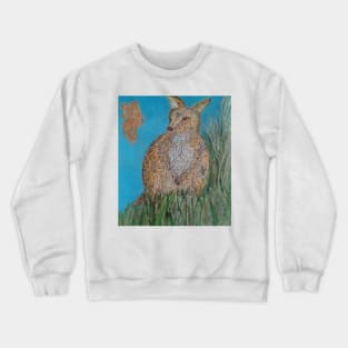 Wallaby Kangaroo with Butterfly Crewneck Sweatshirt